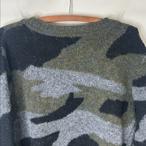 ANTHROPOLOGIE MOTH Camo Knit Open Front Cardigan Size Medium - Picture 9 of 15